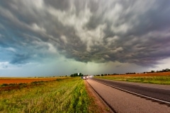 20 maggio 2019 severe thunderstorm supercell near Memphis Texas Tornado Tour StormWind