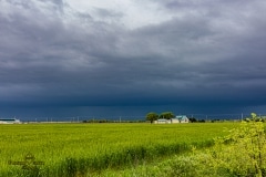 April 11 2020 severe thunderstorm shelf cloud in Frederick Oklahoma Tornado Tour StormWind