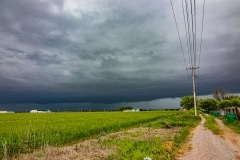 April 11 2020 severe thunderstorm shelf cloud in Frederick Oklahoma Tornado Tour StormWind