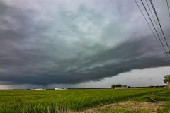 April 11 2020 severe thunderstorm shelf cloud in Frederick Oklahoma Tornado Tour StormWind