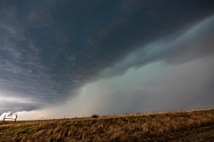 April 21 2020 Tornado warned severe thunderstorm supercell south of Canadian Texas - Tornado Tour StormWind