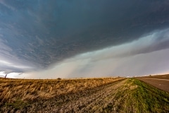 April 21 2020 Tornado warned severe thunderstorm supercell south of Canadian Texas - Tornado Tour StormWind