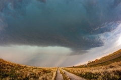 April 21 2020 Tornado warned severe thunderstorm supercell south of Canadian Texas - Tornado Tour StormWind