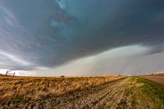 April 21 2020 Tornado warned severe thunderstorm supercell south of Canadian Texas - Tornado Tour StormWind