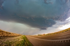 April 21 2020 Tornado warned severe thunderstorm supercell south of Canadian Texas - Tornado Tour StormWind