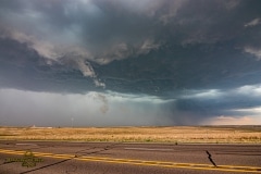 April 21 2020 Tornado warned severe thunderstorm supercell south of Canadian Texas - Tornado Tour StormWind