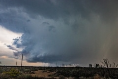 March 13 2020 Tornado warned severe thunderstorm supercell near Pecos Texas Tornado Tour StormWind