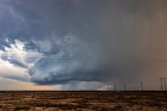 March 13 2020 Tornado warned severe thunderstorm supercell near Pecos Texas Tornado Tour StormWind