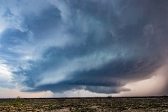 March 13 2020 Tornado warned severe thunderstorm supercell near Pecos Texas Tornado Tour StormWind