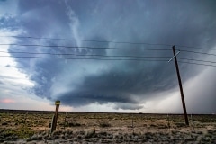 March 13 2020 Tornado warned severe thunderstorm supercell near Pecos Texas Tornado Tour StormWind