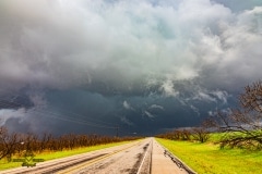 March 17 2020 severe thunderstorm supercell near Haskell Texas Tornado Tour StormWind