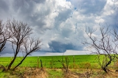 March 17 2020 severe thunderstorm supercell near Haskell Texas Tornado Tour StormWind