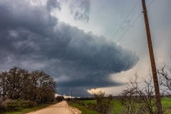 March 18 2020 severe thunderstorm supercell near Cross Plains Texas Tornado Tour StormWind