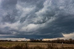 March 18 2020 severe thunderstorm supercell near Cross Plains Texas Tornado Tour StormWind