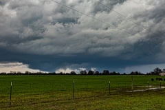 March 18 2020 severe thunderstorm supercell near Cross Plains Texas Tornado Tour StormWind