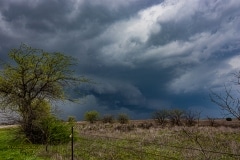 March 19 2020 severe thunderstorm supercell near Cresson Texas Tornado Tour StormWind