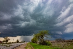 March 19 2020 severe thunderstorm supercell near Cresson Texas Tornado Tour StormWind