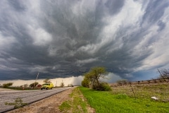 March 19 2020 severe thunderstorm supercell near Cresson Texas Tornado Tour StormWind