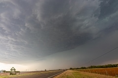 May 7 2020 severe thunderstorm supercell near Quanah Texas - Tornado Tour StormWind