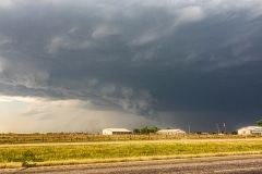 May 7 2020 severe thunderstorm supercell near Quanah Texas - Tornado Tour StormWind