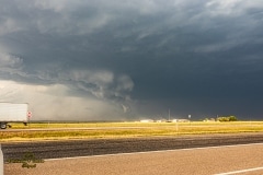 May 7 2020 severe thunderstorm supercell near Quanah Texas - Tornado Tour StormWind