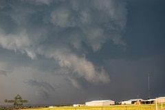 May 7 2020 severe thunderstorm supercell near Quanah Texas - Tornado Tour StormWind