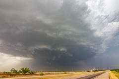 May 7 2020 severe thunderstorm supercell near Quanah Texas - Tornado Tour StormWind