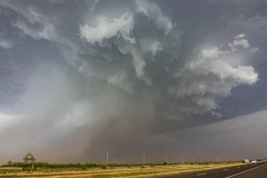 May 7 2020 severe thunderstorm supercell near Quanah Texas - Tornado Tour StormWind